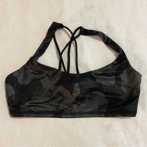 Lululemon Free to Be Bra Black Floral Sports Bra